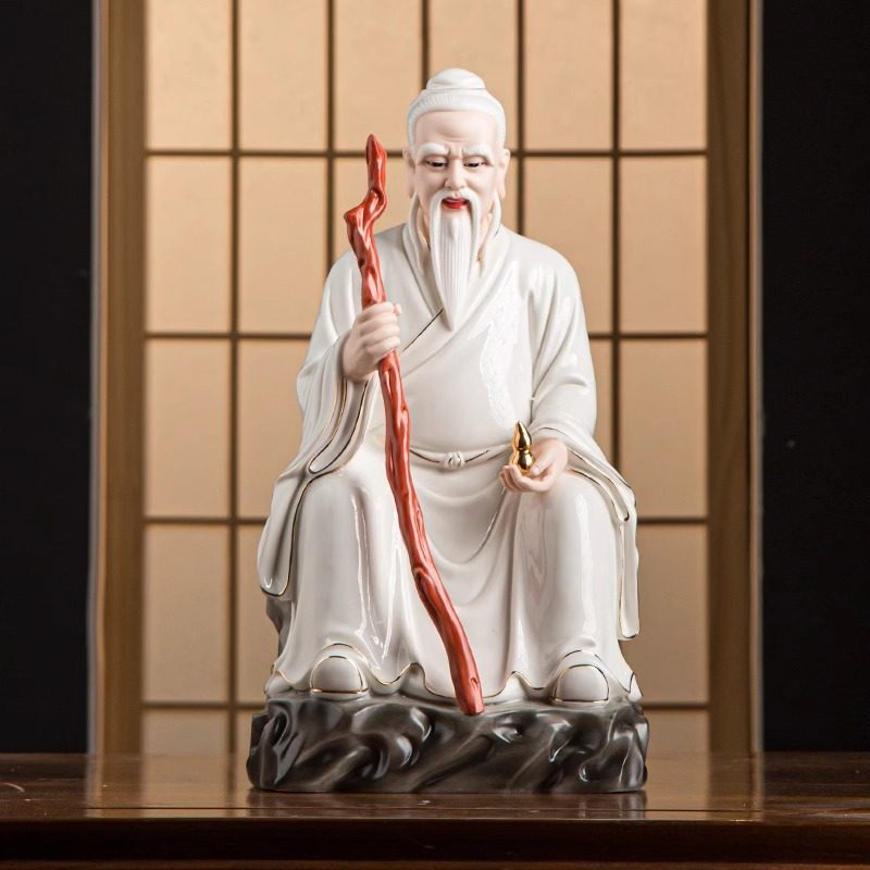 德化陶瓷药王孙思邈医圣神像药王爷菩萨像孙真人药店供奉家居摆件