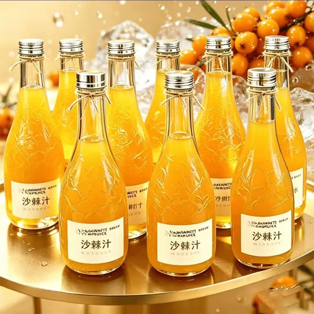 【360ml*24瓶】沙棘汁整箱工厂特价VC沙棘营养果味饮料含原浆0脂