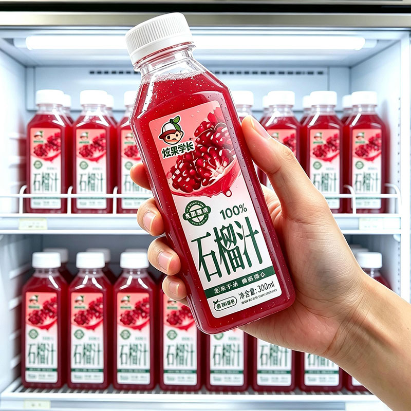 100%石榴汁整箱300ml*16瓶无添加无防腐剂0香精0色素果汁植物饮料