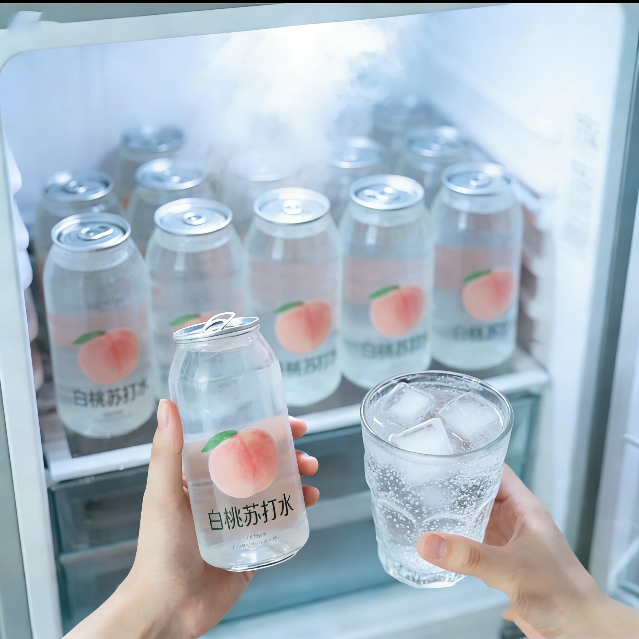 苏打水整箱24瓶*350ml无气0脂0卡无糖饮料瓶装饮用水特原味白蜜桃
