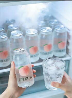 苏打水整箱24瓶*350ml无气0脂0卡无糖饮料瓶装饮用水特原味白蜜桃
