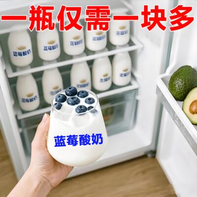 蓝莓叶黄素酯酸奶整箱18瓶0蔗糖0脂肪学习熬夜用眼营养酸奶饮品