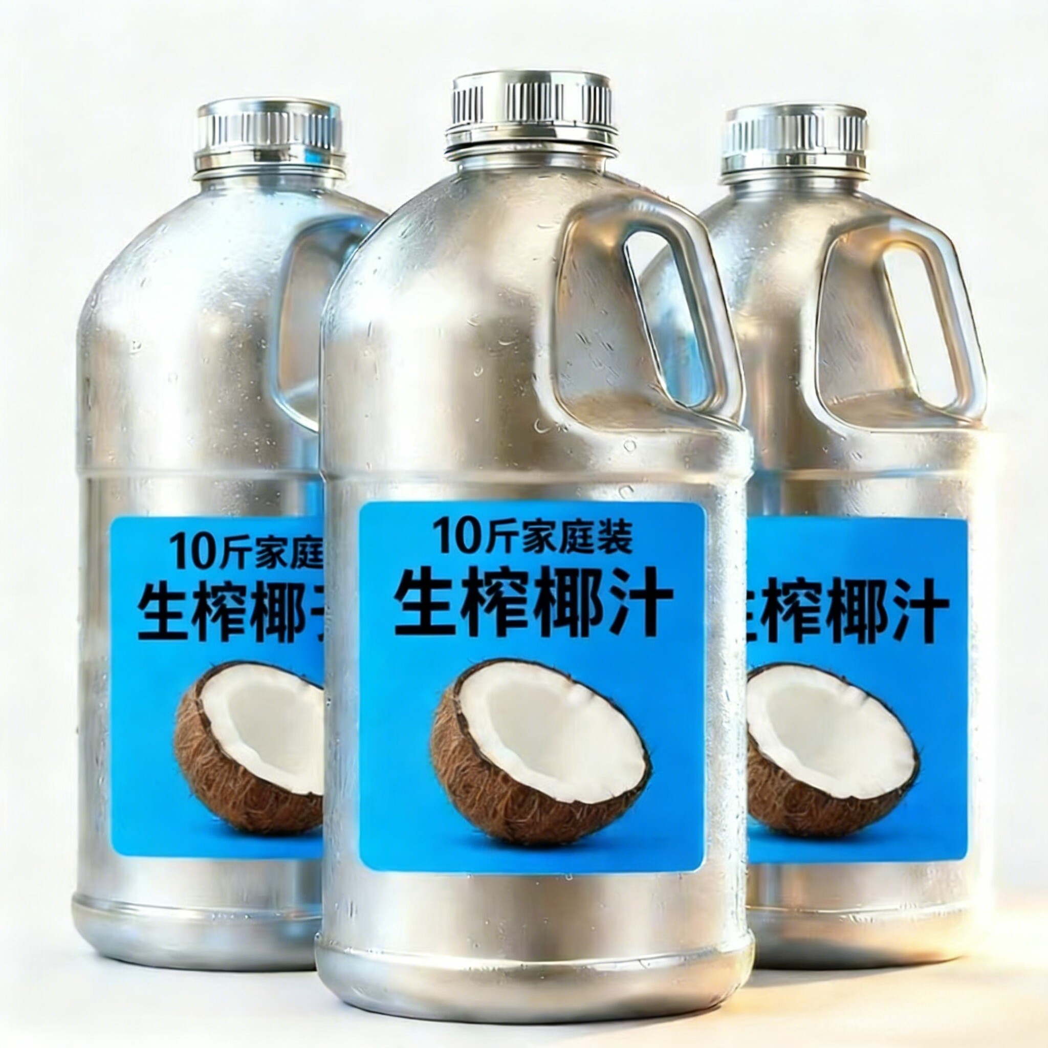 十斤装】正宗生榨椰子汁1.25L*4大瓶整箱椰香浓郁特价批发新日期