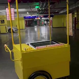 万象城商业冰淇淋摆摊车移动售卖台式冰激凌展示柜促销车户外摊位