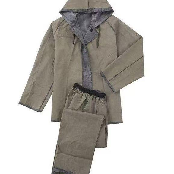 正品老式帆布87式橡胶分体连体长雨衣抗洪抢险防讯劳保矿用加厚