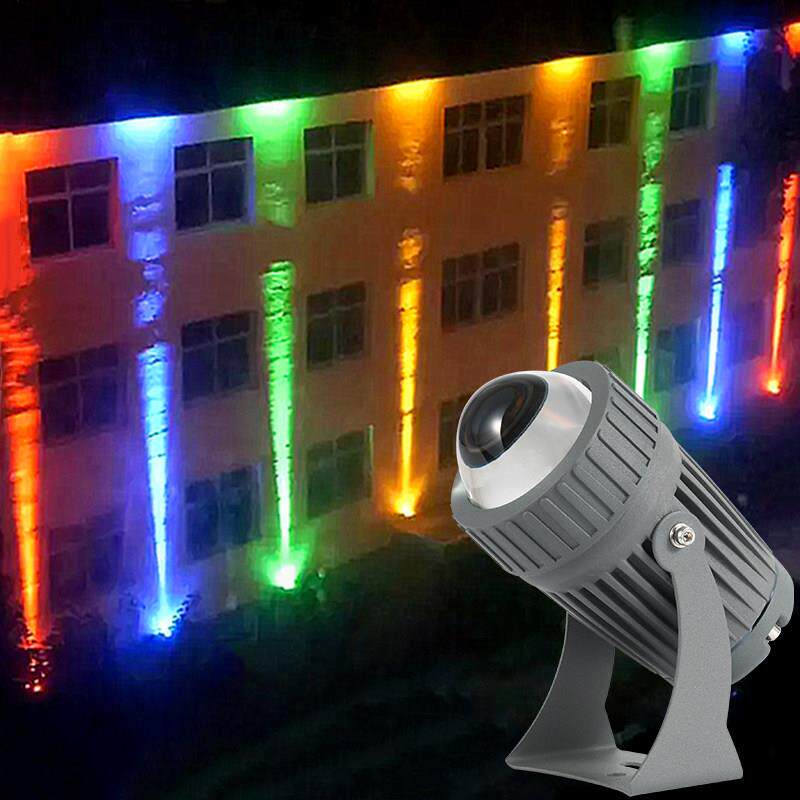 太阳能一束光射灯led户外投射墙体亮化洗墙远射罗马柱防水聚光灯