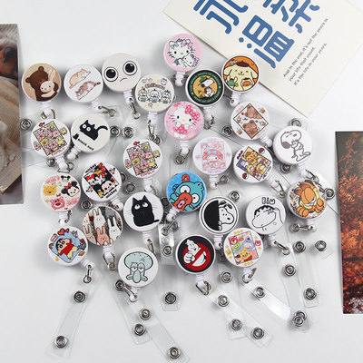 创意个性可爱卡通胸牌易拉扣伸缩