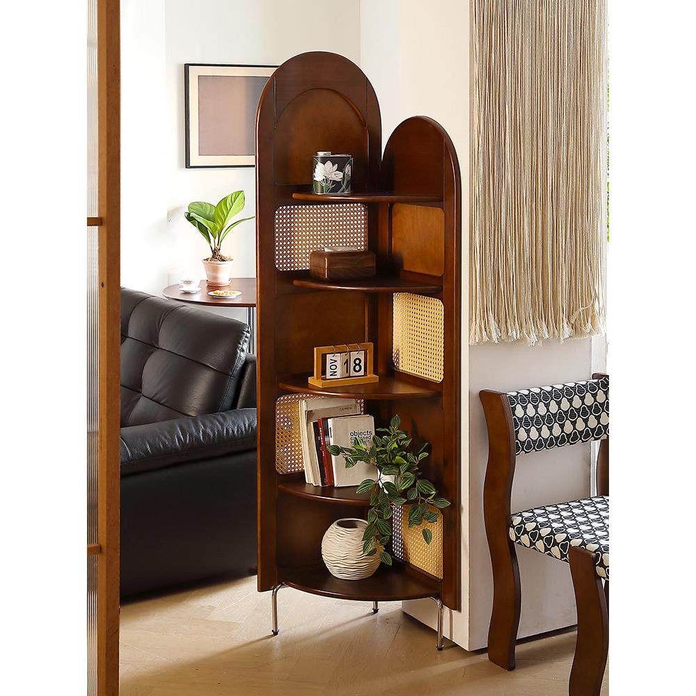覆中古转角柜置物架实木藤编家具客厅沙发边拐墙三角落地卧室书柜,住宅家具,角柜,淘宝优惠券,粉丝福利购,淘宝优惠卷