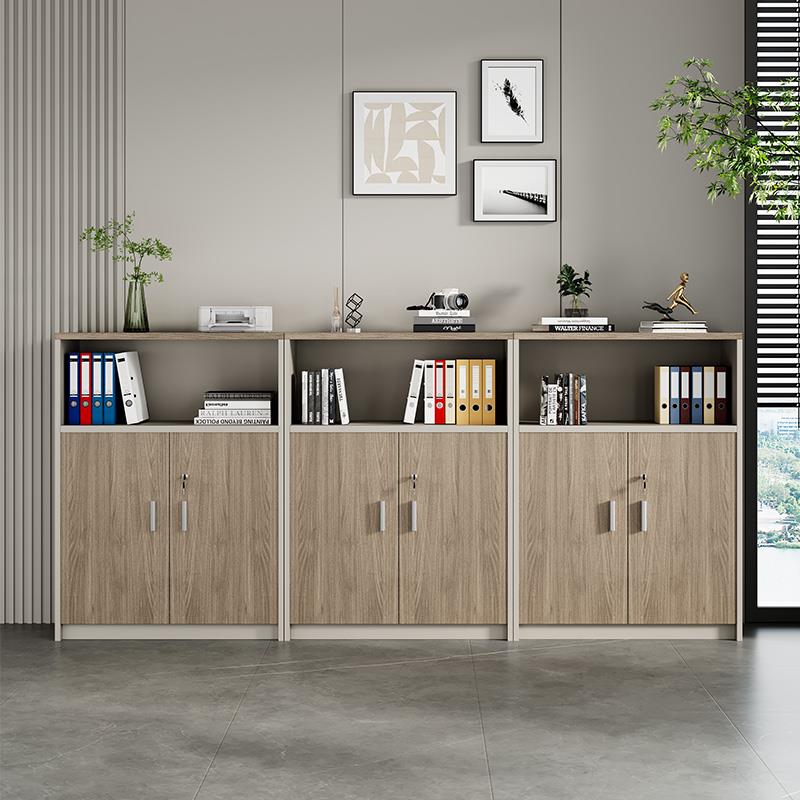 文件柜办公室专用茶水柜储物矮柜印表机放置柜木质柜办公置物柜子