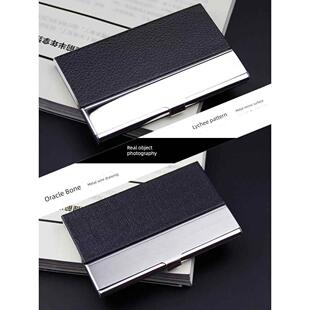 名片夹男士商务高端便携式金属收纳盒定制简约女士名片盒随身盒子