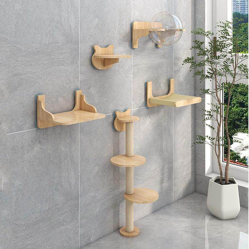 吸盘式猫爬架壁挂式实木猫窝DIY猫抓柱猫树猫架子免打孔猫墙玩,宠物/宠物食品及用品,猫爬架,淘宝优惠券,粉丝福利购,淘宝优惠卷