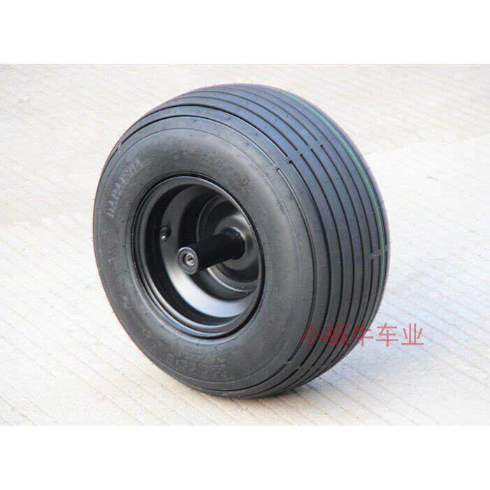 改装沙滩电动哈雷汽车配件18X9.50-8 225/55-8寸直纹轮胎前轮毂轴