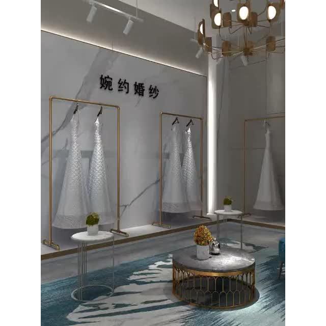 服装店展示架复古龙门架水管落地架简约挂衣杆黑色单杠晾衣架货架