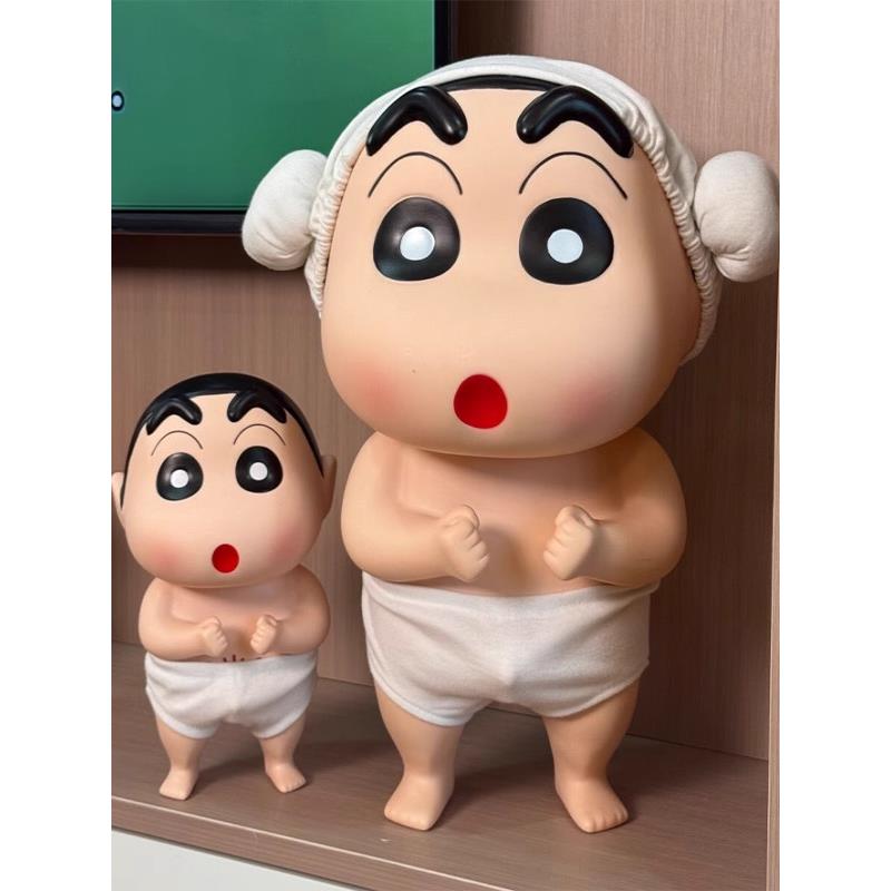 蜡笔Shin-Chan沐浴和浴室脸盆浴室装饰品桌面卡通装饰家居新潮装