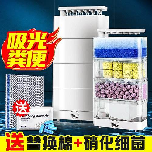 乌龟缸过滤器低水位鱼缸净水器养龟小型系统专用缸龟缸水泵盒静音