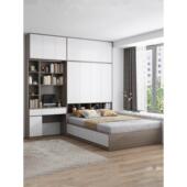 北欧榻榻米衣柜床书桌一体组合小户型省空间卧室简约多功能组合床