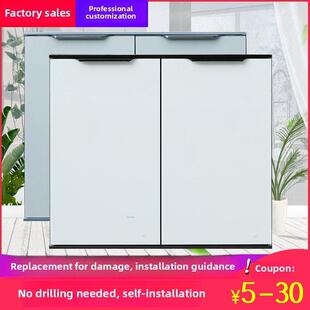 厨房柜门定制钢化玻璃柜门定制炉门墙柜浴室柜门拉篮门防霉