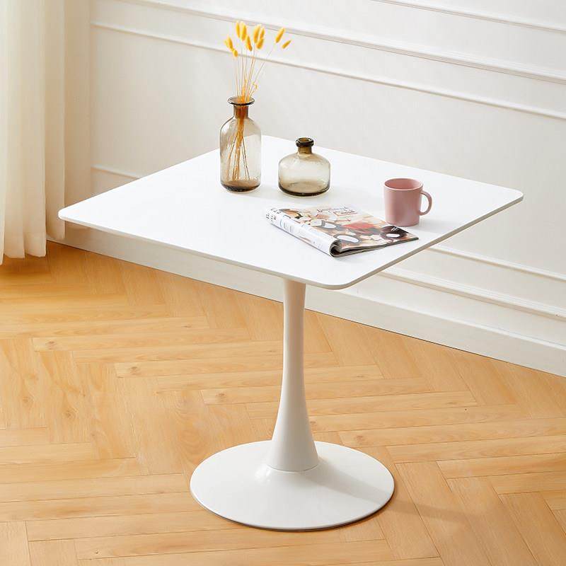 简约现代家用白色方形餐桌椅组合实木小户型饭桌洽谈接待阳台圆桌,住宅家具,板木餐桌,淘宝优惠券,粉丝福利购,淘宝优惠卷