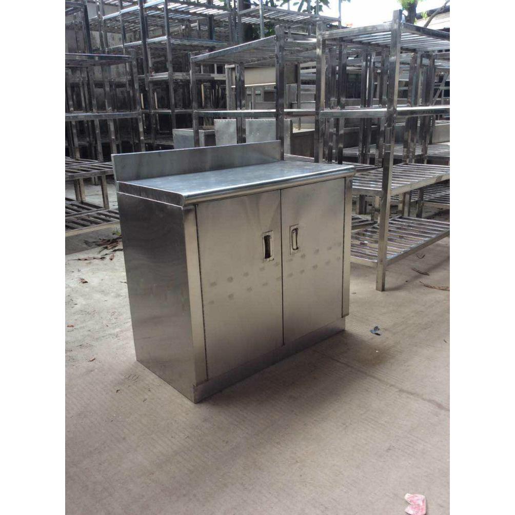 不锈钢柜阳台柜工具柜杂物柜办公茶水柜双门双层可定做