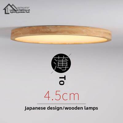 斯堪的纳维亚圆形吸顶灯现代简约创意Led客厅灯超薄主卧室灯日本