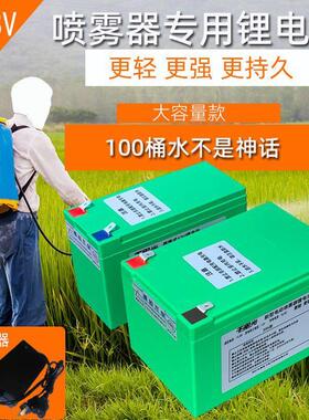 12v电动喷雾器锂电池14.8v农用水壶蓄电瓶迷雾机专用大容量10ah