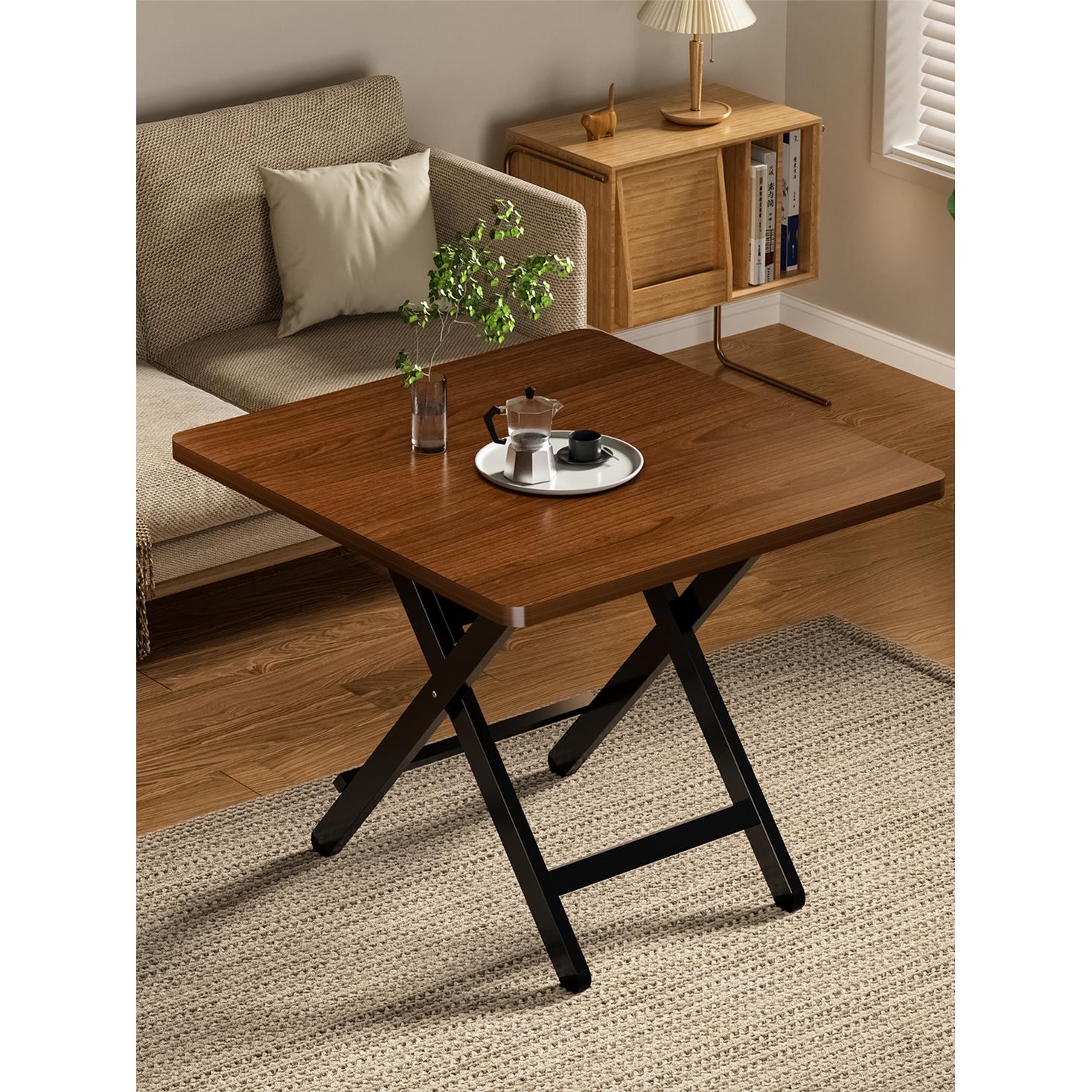 折叠餐桌家用小户型桌子简易折叠桌出租屋户外便携小桌子吃饭方桌