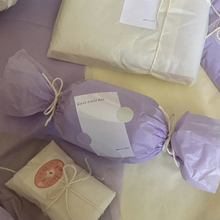 ins风奶油色系雪梨纸礼物包装 大尺寸简约 纸拍照道具纸花束包装