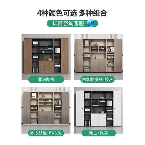 文件柜资料柜办公室收纳柜带锁高柜可移动储物柜简约现代老板书柜