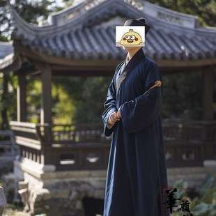 华韵坊【定制】 花神宫 秋冬季 抗皱长褂 传统道裝 偏襟 小袖道袍