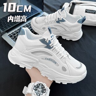 增高鞋男10cm运动鞋秋季透气内增高8cm6cm休闲小白老爹跑步男鞋潮