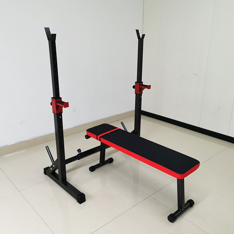 深蹲架卧推架家用男士健身器材连体简易款可调节举重床杠铃架套装