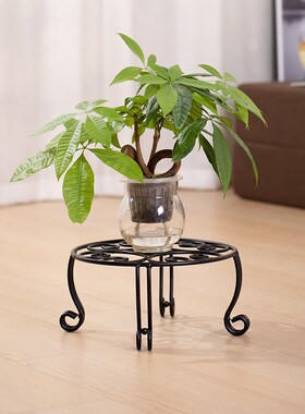 单层花架实心金属铁艺花架子置物架花盆托盘架客厅阳台落地式矮架