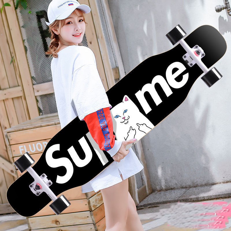 初学者滑板长板滑板女成人男生女生学生代步板舞板青少年四轮滑板