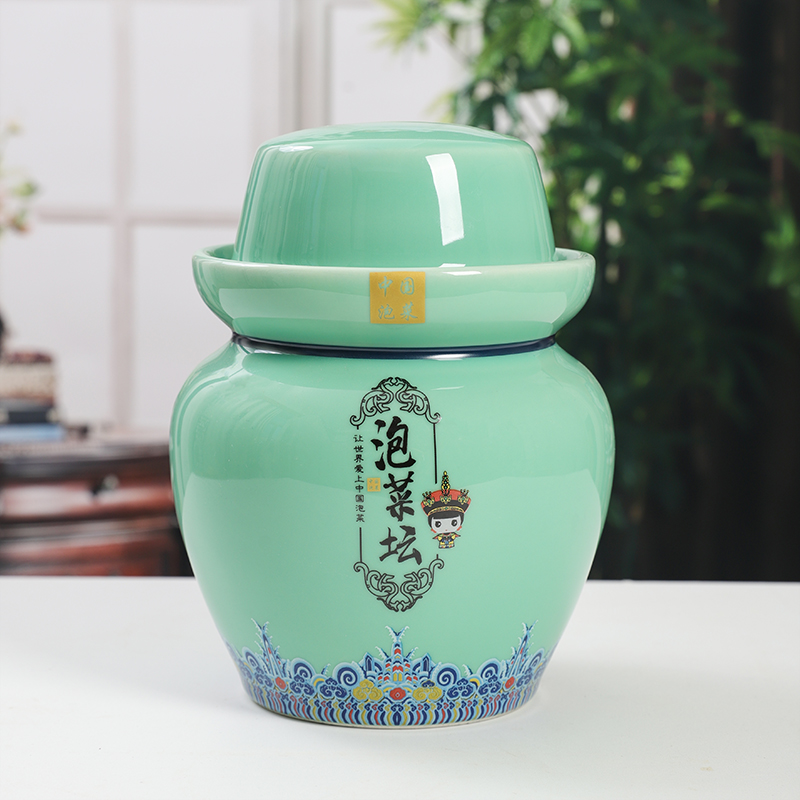 陶瓷泡菜坛子家用四川土陶酸菜缸腌菜罐咸菜密封罐储物罐瓶新款