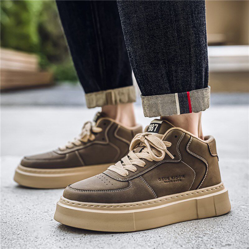 内增高10cm8cm6cm男鞋高级感秋冬休闲板鞋厚底隐形增高鞋男运动鞋