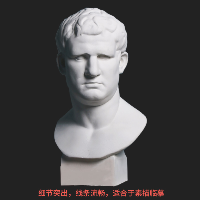 阿格里巴石膏头像学生用美院美术教具庆典礼道具家庭家居家用迷你