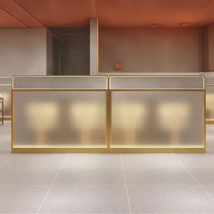餐厅卡座隔断不锈钢玻璃发光屏风烧烤店半墙围栏包间餐饮铁艺隔断