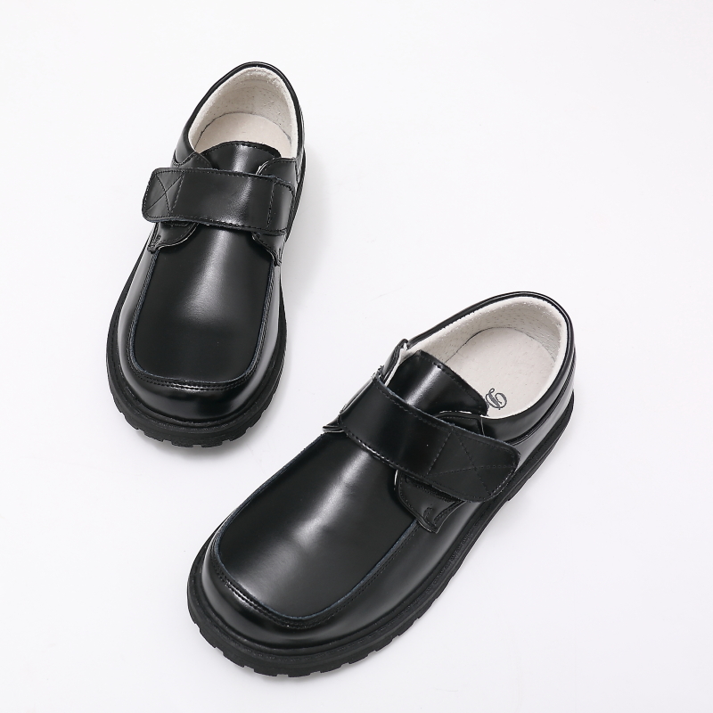 儿童皮鞋2021男童黑色大中童小学生白色礼仪鞋宝宝钢琴表演出花童