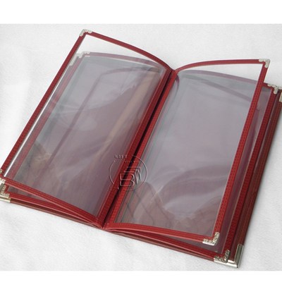 可加LOGO订制4页10面点菜单食谱本牌夹壳酒水单甜点西餐日韩