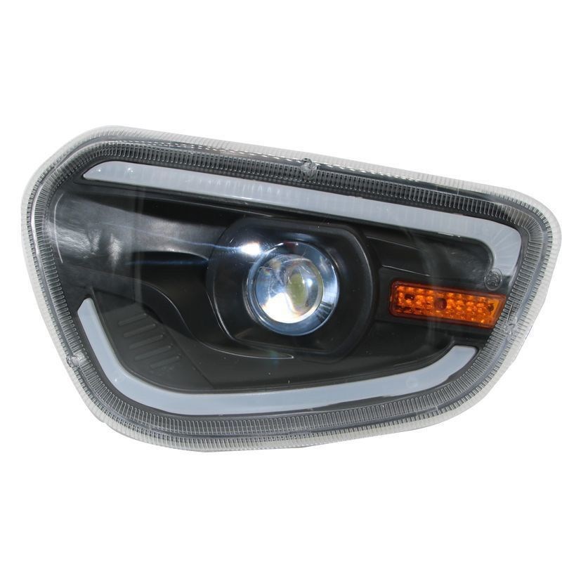 新能源全封闭电动三轮车四轮车前大灯转向灯x6大灯透镜款车灯配件