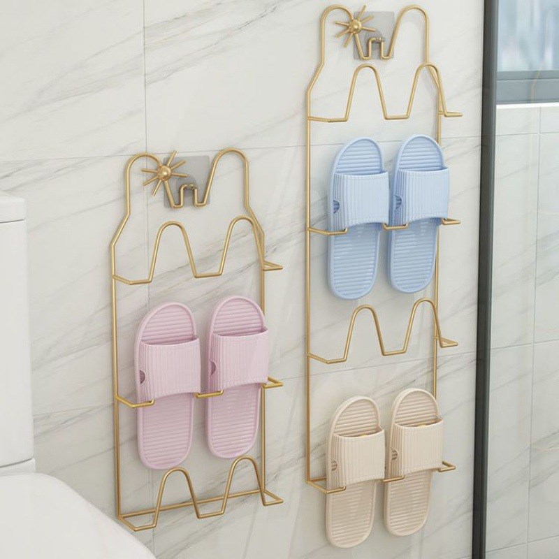 浴室拖鞋架简易鞋架门后挂钩置物架鞋架子门口多功能家用挂鞋架