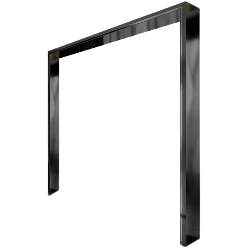 金属包边阳台垭口入户窗套哑光黑钛磨砂收边装饰条不锈钢电梯门套