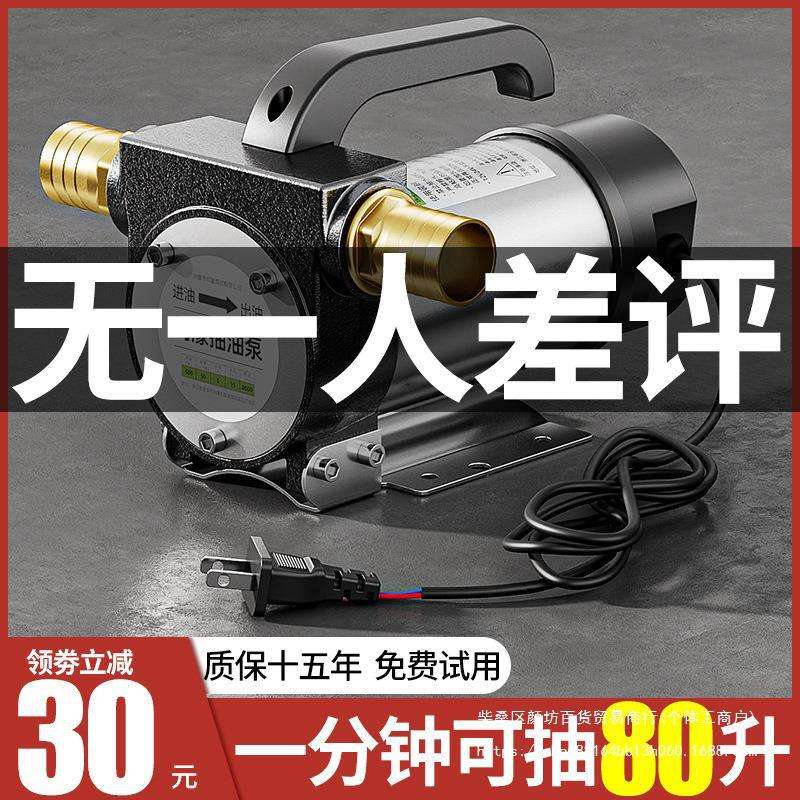 电动抽油泵12v24v通用220v柴油泵小型加油机抽油机自吸泵吸油