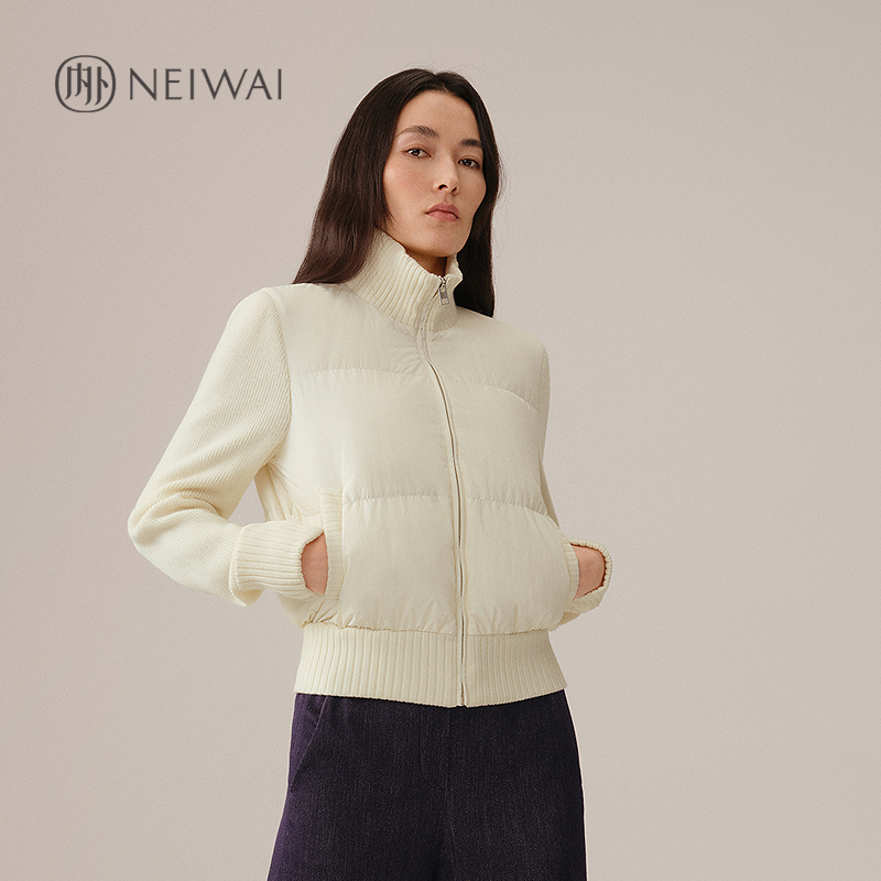 【商场同款】内外毛织拼接修身短负责任来源羽绒服新NW252WB2205