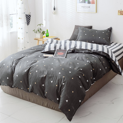 男生学生0.9m宿舍上下铺1.2米床纯棉床上用品被单被套床单3三件套