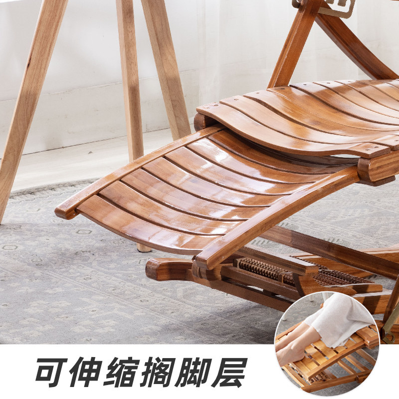 摇摇椅躺椅大人阳台家用休闲办公室老人竹凳子夏天睡椅懒人凉椅专