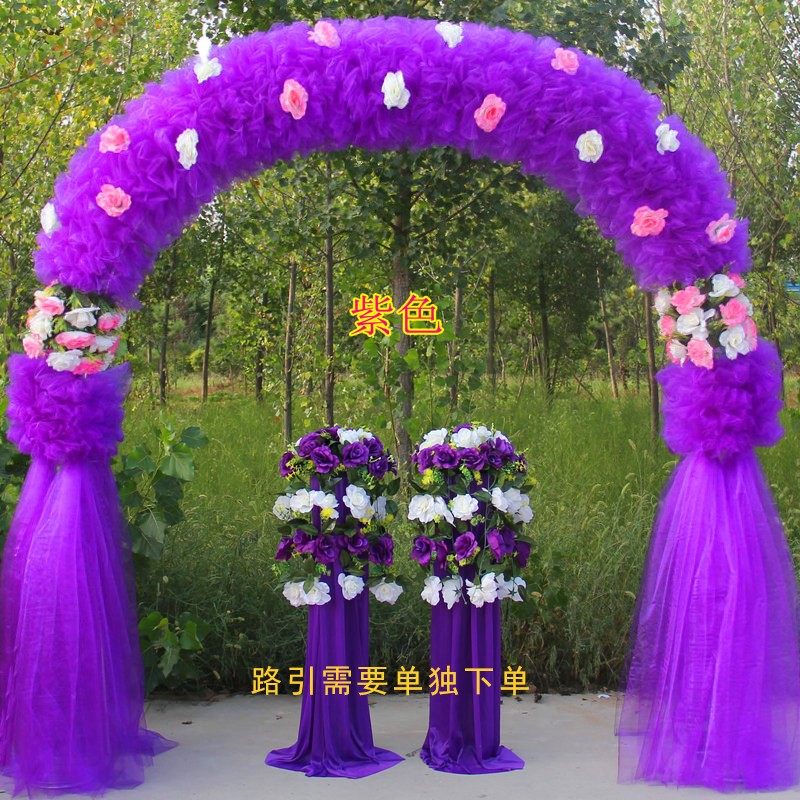 绢花拱门婚庆花门幸福门开业店庆活动拱门花拱门婚礼花门道具成品
