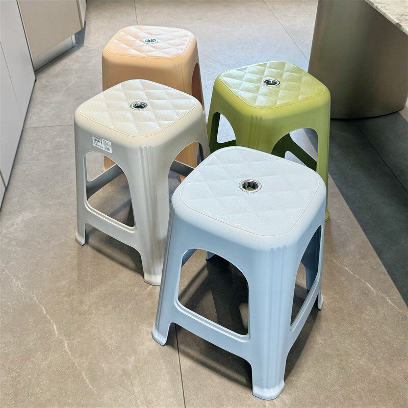 客厅餐桌椅子成人高板凳北欧风家用加厚塑料凳子套装防滑备用餐椅