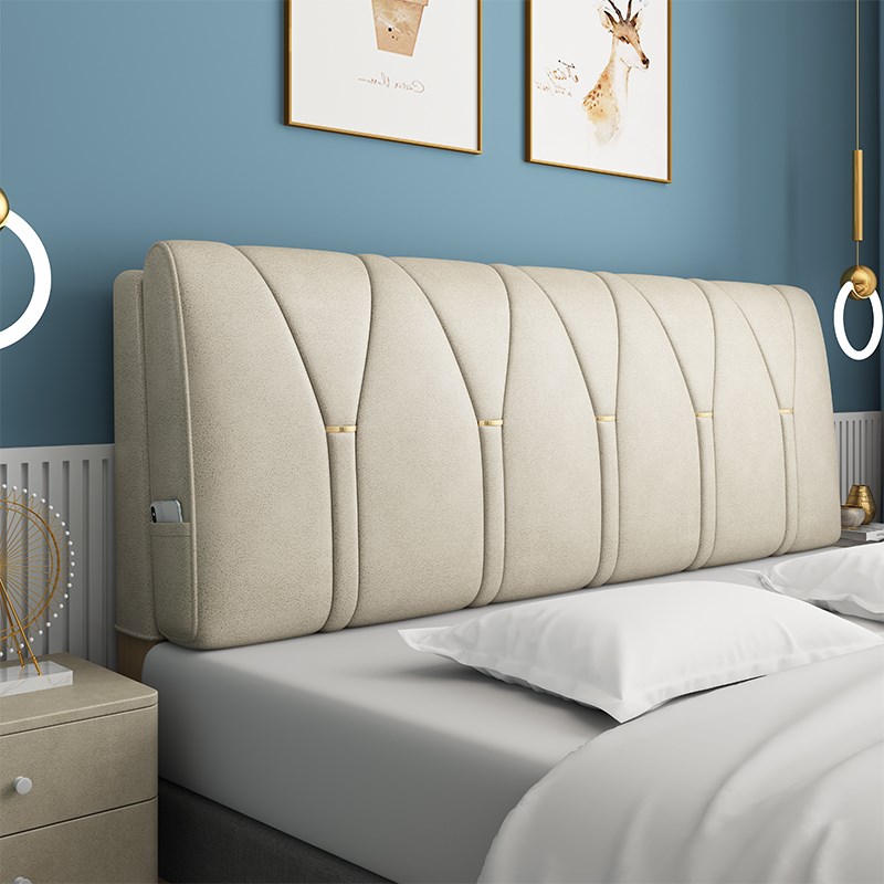兴莱鑫床头软包靠背卧室榻榻米床上大靠垫防撞靠枕床头套罩可定制