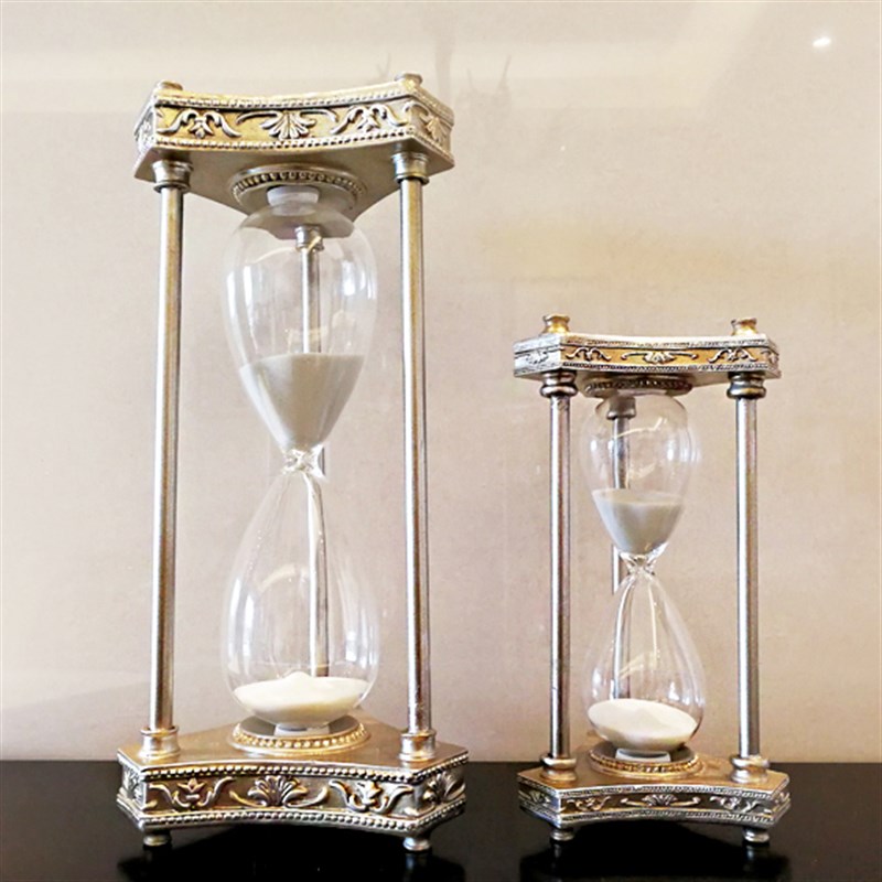 欧式复古沙漏计时器装饰品 美式家居饰品书房办公室摆设创意礼物